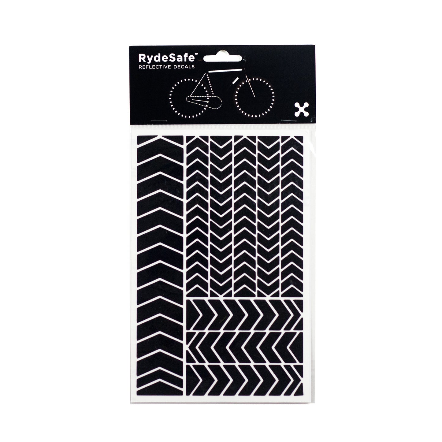 RydeSafe Reflective Chevron Stickers - black