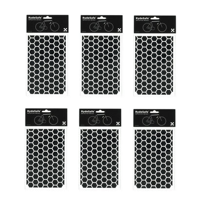 RydeSafe Reflective Stickers | 6 PACK of Large Hexagon Kits